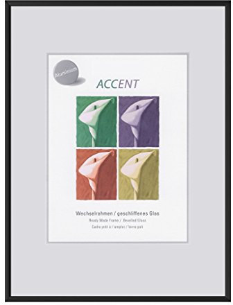 Nielsen Design 860069 Wandrahmen Accent 30 x 40 cm, Aluminium, schwarz