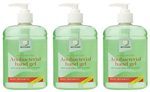 Ability Superstore 500 ml Antibacterial Hand Gel Pump Action Bottle - Pack of 3