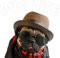 Aufkleber Autoaufkleber - JDM Die cut Auto OEM - Mops Leben - Pugs Life - 100x100mm - Der Kultaufkleber für Möpse - Auto Laptop Tuning Sticker Heckscheibe LKW Boot Auto Laptop Tuning Sticker Heckscheibe LKW