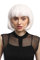 WIG ME UP - PW0114-P60 Sexy Party Perücke Bob Disco Kurz & Frech Go-Go Party Burlesque Cosplay Weiß