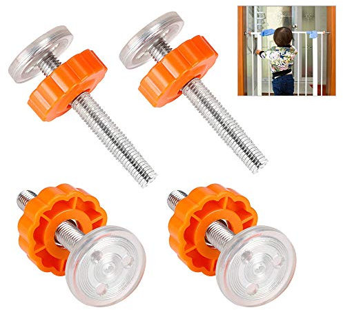 PERFETSELL 4 Stück Druckschrauben für Kindergitter M10 Baby Gate Screw Bolts Spindelstangen Druck Gewindespindelstangen Gitter Haustier für Treppengitter Türtreppenschutzgitter Türschutzgitter
