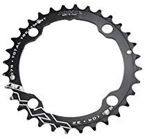 Motodak - Plato para Bicicleta de montaña Triple, diámetro 104 interm, 32 Dientes, Color Negro, 4 Ramas miche 9/10 V (para Shimano XTR y
