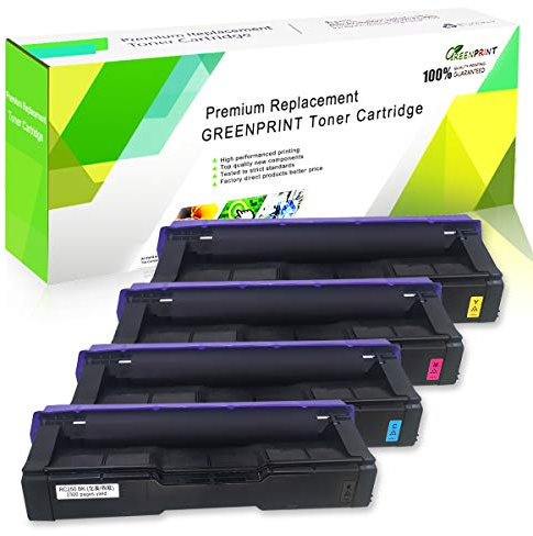 GREENPRINT 4 Farbkompatible Tonerkartuschen SP C250 C261 2300 Seiten mit Hoher Kapazität für RICOH Aficio SP C250DN C250SF C261SFN C261SFNw C261DNw C260 C260DNW C260SFNW Laserdrucker