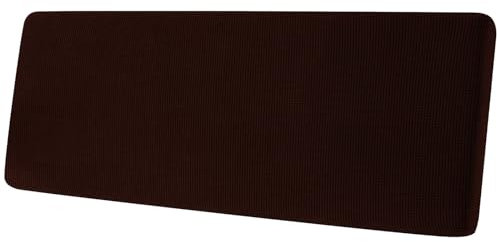 Sofa Sitzkissenbezug, Sofa Sitzkissenbezug Stretch, Elastischer Kissenbezüge, Husse Überzug Bezug Für Sofa Sitzkissen, rutschfest Stoff Tartan (Dunkelbraun,Großer 3-Sitzer)