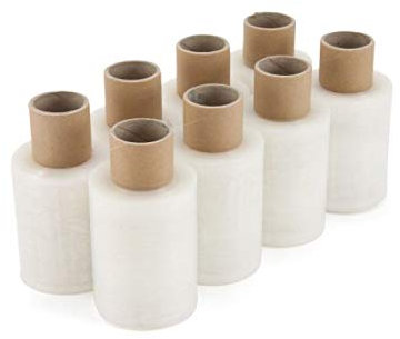 8 Rollen Ministretchfolie Bündelstretchfolie Stretchfolie Handstretchfolie 100mm 23µm mit 125m
