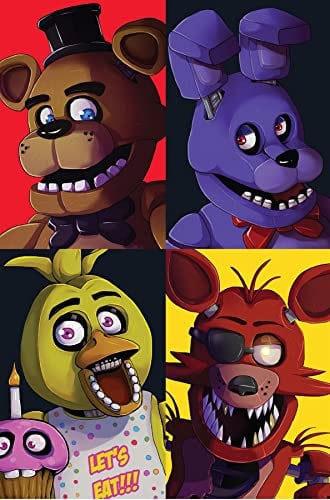 FNAF FIVE NIGHTS AT FREDDY'S Fleece Blanket - Freddy Fazbear's Design - Bed Throw Super Soft Blanket - 100% Polyester - 100 x 150cm, Single Fleece Blanket