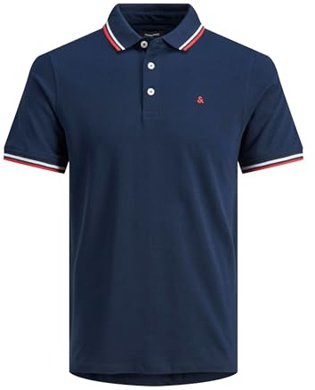 JACK&JONES PLUS Men's JJEPAULOS SS NOOS PS Polo Shirt, Navy Blazer, 7XL, 12143859, 7XL Große Größen