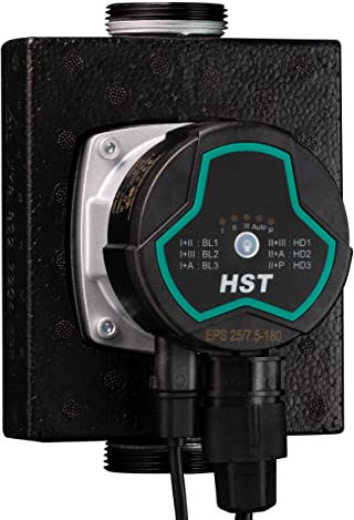 HST - Austria Bomba de calefacción HST de alta eficiencia bomba de circulación HST EPS 25-7,5/180 mm altura de extracción de 7,5 metros regulación de velocidad mediante señal PWM
