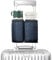 riemot Luggage Travel Cup Holder, Free Hand Drink Caddy - Hold Two Coffee Cups, Fits Roll on Suitcase Handles - Gifts for Travelers, Tourist, Flight Attendants Travelers Accessories, Blue