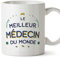 Mugffins Tasses pour MÉDECIN - En Français - Cadeau original pour MÉDECIN homme - Meilleur du Monde - 11 oz / 330 ml