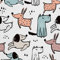 HEKO PANELS Stoff Oxford Wasserdichte Meterware Canvas-Stoff Polyester Stoff Zum Nähen Nähstoffe Dekostoffe Wasserabweisend Blickdicht Hunde 1 Meter 155 x 100 cm, DR099