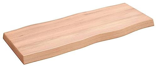 vidaXL Tischplatte 100x40x(2-6) cm Massivholz Behandelt Baumkante