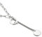 Mesnt Collier Edelstahl Damen, Edelstahl Y-Kette mit rundem Anhänger und Buchstabe Q, 46cm für Damen Silber
