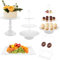 delightLife Weißes Kuchenständer-Set, Desserttisch-Display, Metall, rund, gestuft, Cupcake-Halter, Kekse, Süßigkeiten, Donut-Teller, Tisch, Servierturm, Tablett, Platte für Hochzeit, Feier, Party,