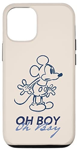 iPhone 14 Disney Mickey Mouse Oh Boy Oh Boy Retro Vintage Lineart Case