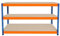 Banco da Lavoro Garage 150x60x90cm - 3 Ripiani, Acciaio Rinforzato, 300kg/Ripiano, Montaggio Senza Bulloni, Layout Regolabile, Piedini in Gomma, 2 Barre di Supporto