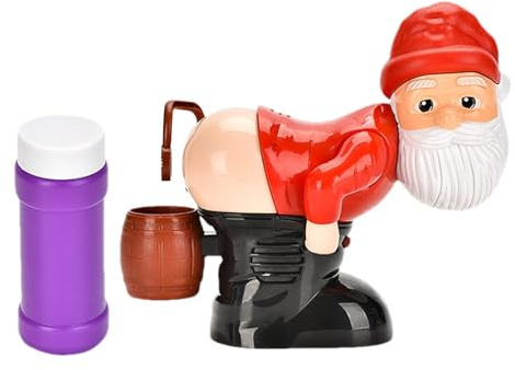 Seifenblasenmaschine Für Draußen – Seifenblase, Weihnachtsmann, Automatisches Seifenblasenspielzeug | Interaktives Outdoor-Sommerspiel Mit Musik Für Lustiges Partyspiel | Für Kinder, Mädchen,