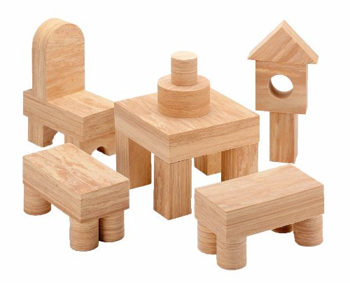 WePlay KC2801 - Soft Wood Bausteine, 56-teilig