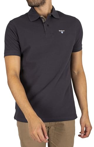 Barbour Herren Tartan Pique Poloshirt, Navy/Dress Blue, M