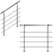 Edelstahl-Handlauf Geländer für Treppen Brüstung Balkon mit/ohne Querstreben (bis 1.5m inkl. 2 Pfosten 4 Querstangen)