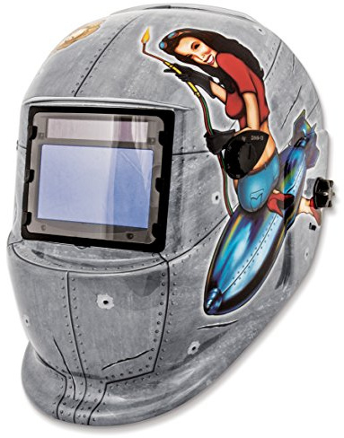 Titan Tools Shop Iron 41288 Solar Powered Auto Darkening Welding Helmet, One Size, Factory
