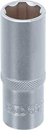 BGS 9358 | Steckschlüssel-Einsatz Super Lock, tief | 12,5 mm (1/2) | SW 20 mm | lang | Wellenprofil | CV-Stahl
