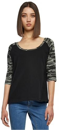 Urban Classics Damen Ladies 3/4 Contrast Raglan Tee