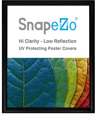 snapezo Poster Rahmen, 3 cm Profil, Frontlader Schnell Poster wechseln, Wand montiert, Professional Serie 13x16 schwarz