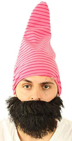 Marco Porta Zwergenmütze Erwachsene Gnom Wichtel Zwergenkostüm Zubehör Kopfbedeckung (Rosa)