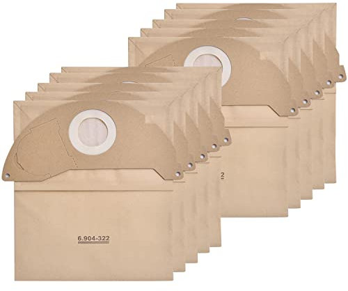 Leadaybetter 10 pièces 6.904-322.0 sacs d'aspirateur pour Kärcher WD2 MV2 premium sacs filtre en papier pour Kärcher A2004 WD 2.200 A2054 WD2250