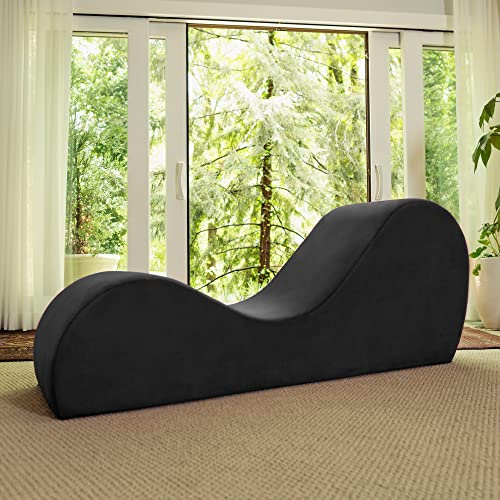 Avana Sleek Chaiselongue für Yoga, hergestellt in den USA, ideal für Stretching, Entspannung, Bewegung und mehr, 152 x 45 x 66 cm, Schwarz