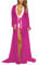 Viottiset Damen Strandkleid Bikini Cover Up Lange Ärmel Sommer Badeanzug Poncho Bademode Strickjacke Ferien Sexy Lila L