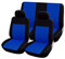 Rebeca Shop COPRISEDILI UNIVERSALI per Auto Kit Anteriore E Posteriore Vari colori Soft Confortevole Traspirante Protezione per Sedili Auto (Blu Royal/Nero)
