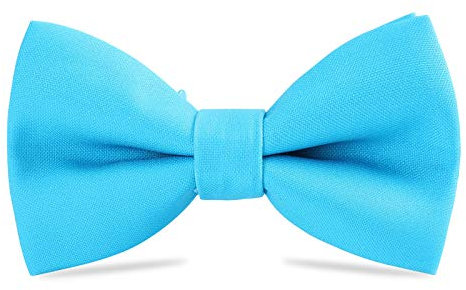 WELROG Klassische gebundene Fliege Kids & Men’Formal Solid Tuxedo Gabardine Einstellbare Fliege Krawatte für Erwachsene & Kinder für Hochzeitsfeier Ausgefallene Plain Bowties （Blau）