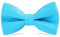 WELROG Klassische gebundene Fliege Kids & Men’Formal Solid Tuxedo Gabardine Einstellbare Fliege Krawatte für Erwachsene & Kinder für Hochzeitsfeier Ausgefallene Plain Bowties （Blau）