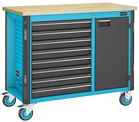 Hazet Tool Trolley - 179NW-8, 8 Drawers, Blue, 1150mm x 600mm x 964mm