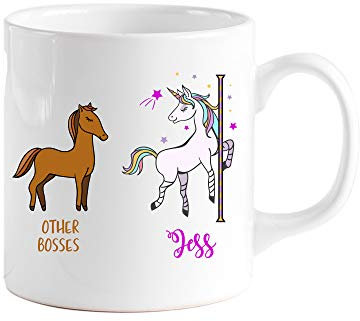 Personalised other bosses you mug/Horse and unicorn/Cute Valentines gift for the boss/Funny Valentine's Day gift for husband