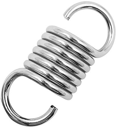 Aoneky Stahlfederhaken für Boxsack, Hängematte, maximale Belastung 110KG - Zugfeder für Hängemattensitz, Boxsack, Hängesessel (Doppelt Geschlossener Ring)
