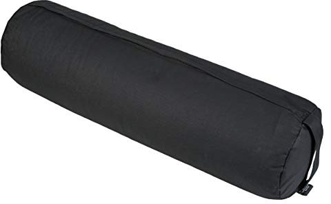 Handelsturm Kissen Rolle 70x20 cm Yoga Bolster mit Füllung aus 100% natürlichem Buchweizenspelz Nackenrolle Yogarolle nachfüllbar