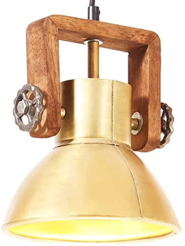vidaXL Hängelampe Industriestil 25 W Messing Rund 19 cm E27