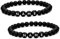 CV couplevibes 2xPerlenarmband | Buchstabenarmband | Liebesarmband Natursteine | Geschenk für Paare | Freundschaftsarmband (2 Armbänder)