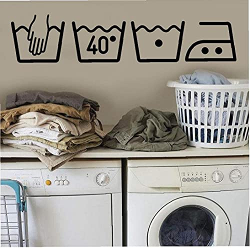 PiniceCore Laundry Room Wandtattoo Removable Art Vinyl-wandhaupt-Raum-dekor Wäschezimmer-Wand-Aufkleber Für Dekoration