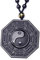 Kagodri Schwarzer Obsidian Yin Yang Anhänger Halskette Herren und Damen Retro Amulett Feng Shui Halskette