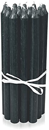 LUMELY dänische Premium Stabkerzen Schwarz, 12er Pack, Höhe 29cm, Ø 2,2cm, Brenndauer ca. 14 Stunden, zylindrische Leuchterkerzen, Deko Kerzen Set, Kerzen Skandinavisch