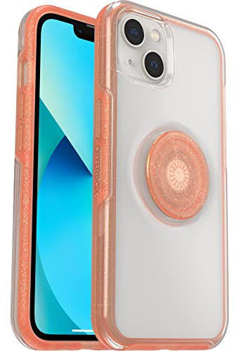 OtterBox Otter + POP Symmetry Clear Series Schutzhülle für iPhone 13, Melondramtic, Transparent/Orange, 77-88045