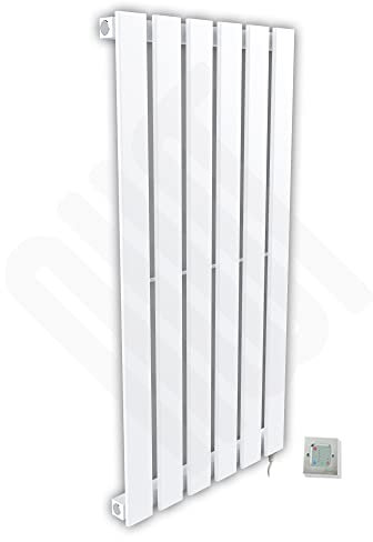Corwen White Electric Vertical Radiators - PRE FILLED - (9 Sizes - Thermostatic) (440 x 850 Corwen White)