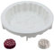 xtemtoamz Silikonform 3D Herz Kuchenform Backform - Großes Herzförmige Mousse Silikon Backwerkzeug für Schokolade, Süßigkeiten, Gelee, Brownis, Eiswürfel, Kuchen, Weiß, 21 * 21 * 4,5cm