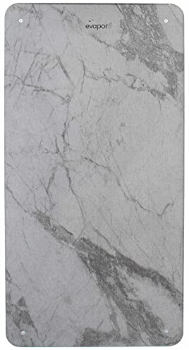 Hand Dryer Splash Back Wall Guard With Evapor8 Technology, 800 x 400mm, Instantly Absorbs And Evaporates Water, Anti-Microbial, Keeps Walls And Floors Dry (Grey Marble Effect)