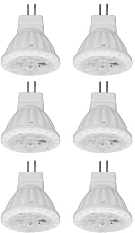Restokki 6Pcs MR11 GU4 4W 220V GU4 LED Lampen Warmweiss, 360LM Lampe für Gehweg Garten Landschaft 6000k (Weiß)