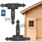 KOTARBAU® 2er Set Kreuzgehänge 150 mm Ladenband Scharnier Band Platte Baubeschlag Torbeschlag Holzverbindung Werfgehänge T-Scharnier T-Band Pulverbeschichtet